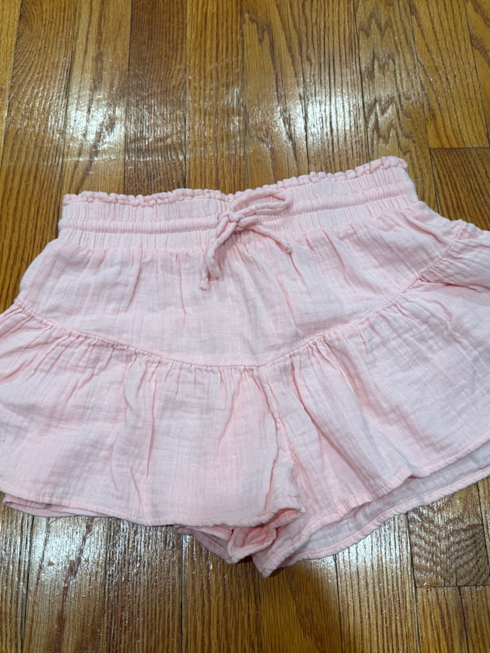 Aeropostale Powder Pink Tiered Ruffle Women's Shorts